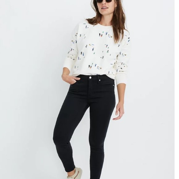 Madewell Black Denim Jeans NWT Size 18W or  36 Tall  9" High - Rise Skinny - Picture 3 of 11